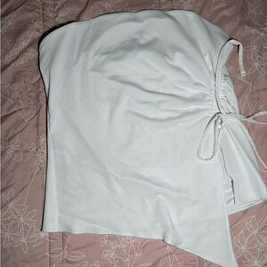 Garage white tubetop Tie Top